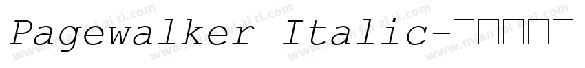 Pagewalker Italic字体转换
